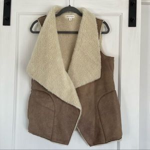 Faux shearling vest